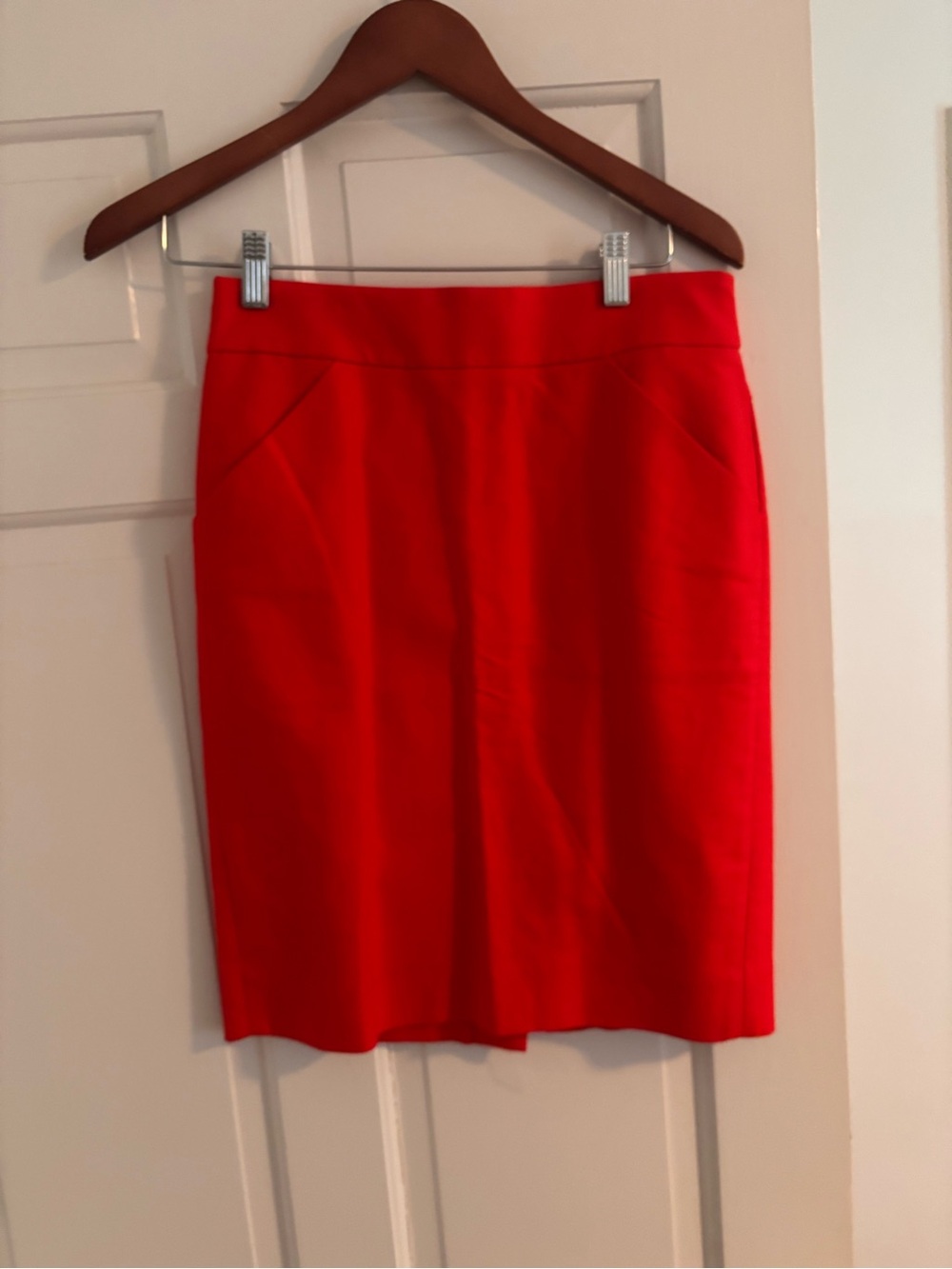 J. Crew Bright Red Pencil Skirt